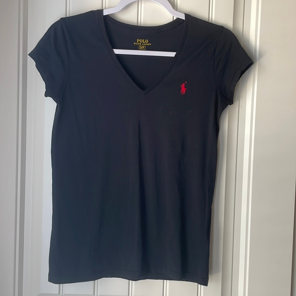 Polo Ralph Lauren black v-neck tee